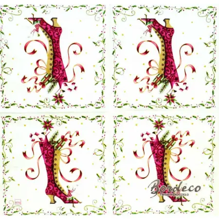Serwetka do decoupage damski kozaczek 33x33 HOME Unikat